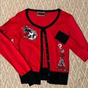 Vintage style skull cardigan
